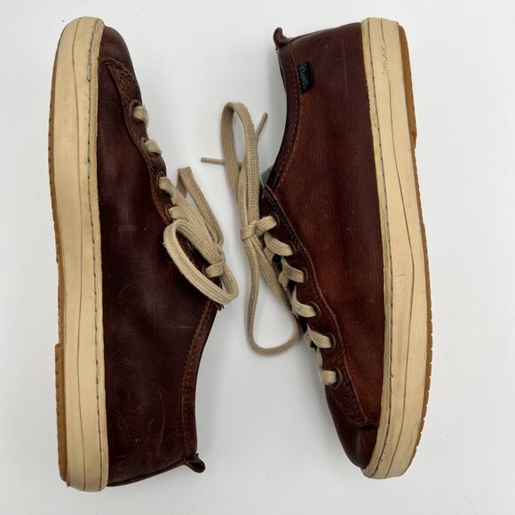 Camper Imar Low Top Sneaker Womens EU 37 US 6.5-7 Brown Leather Lace Up Beige - Picture 6 of 11